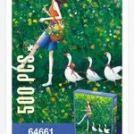 Puzzle 500 elementów wiek 12+ motyw dziewczyna z gęśmi