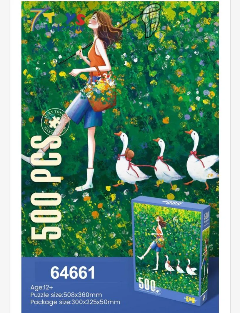 Puzzle 500 elementów wiek 12+ motyw dziewczyna z gęśmi
