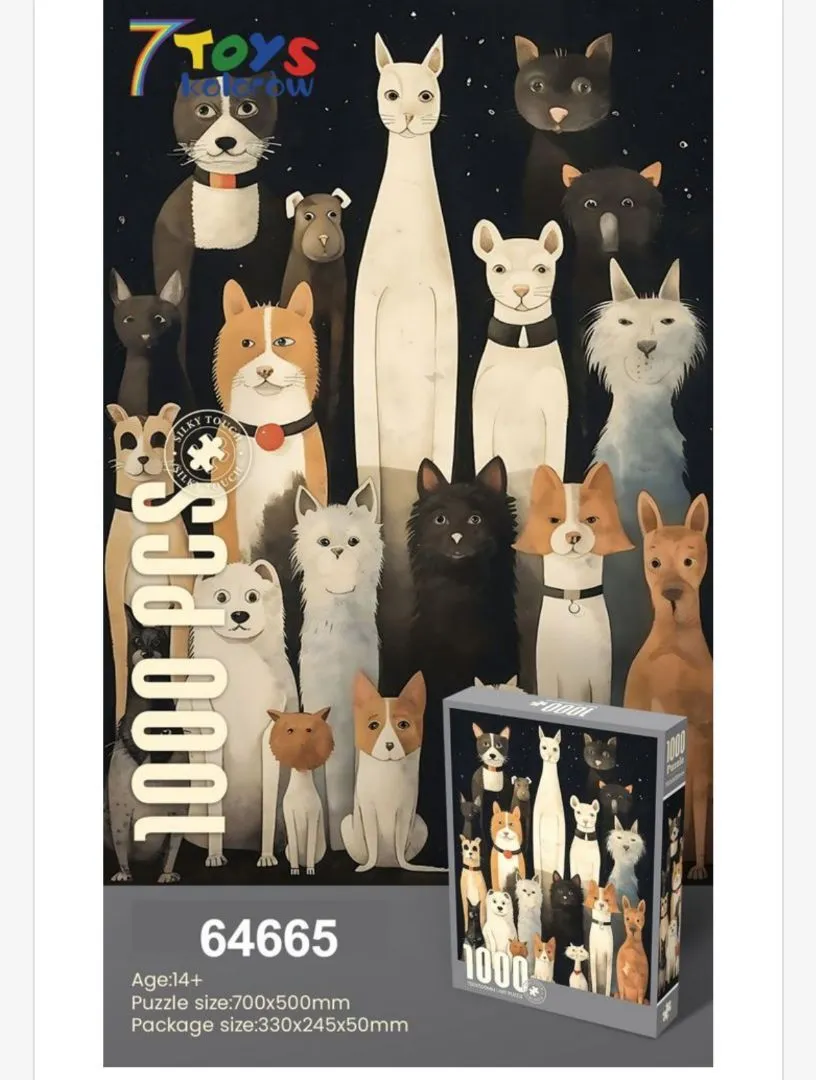 Puzzle 1000 elementów Zwierzęta 7Toys 64665