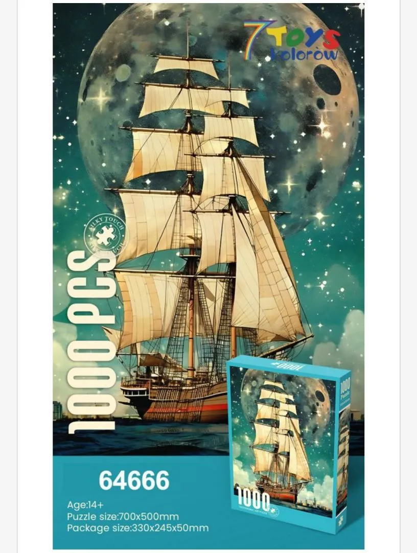Puzzle 1000 elementów statek piracki Toys Explorer
