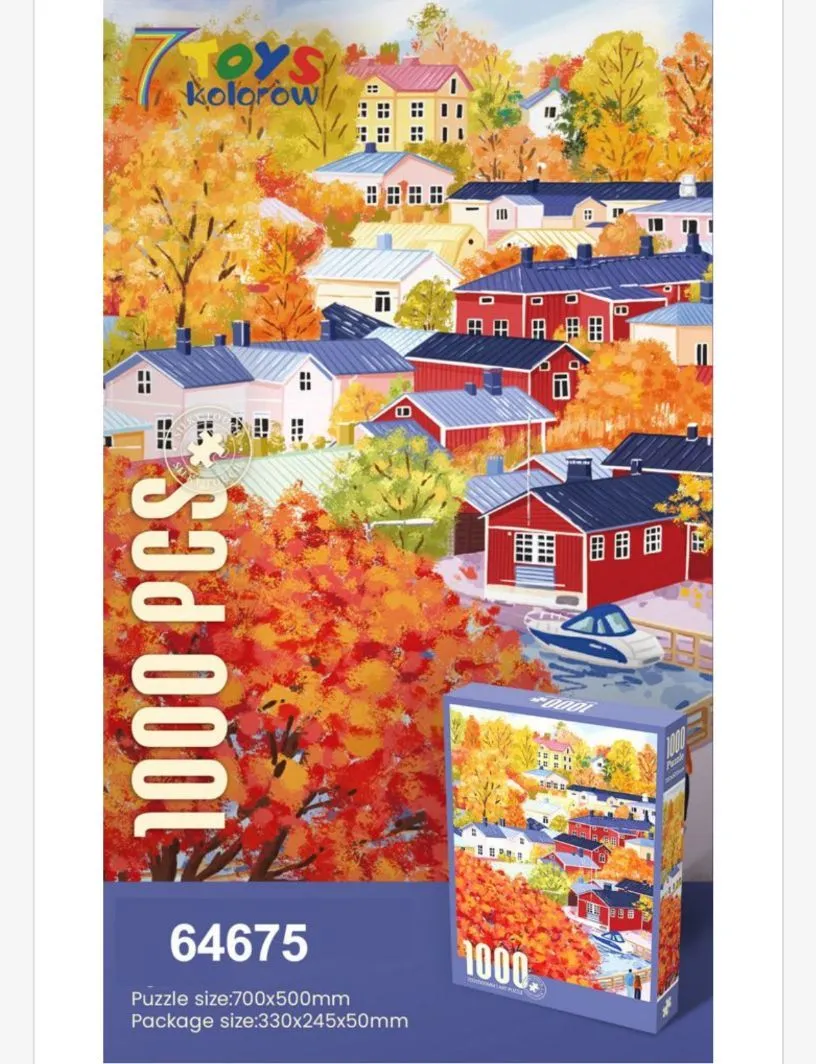 Puzzle 1000 elementów Kolorowy - Jesienne domy
