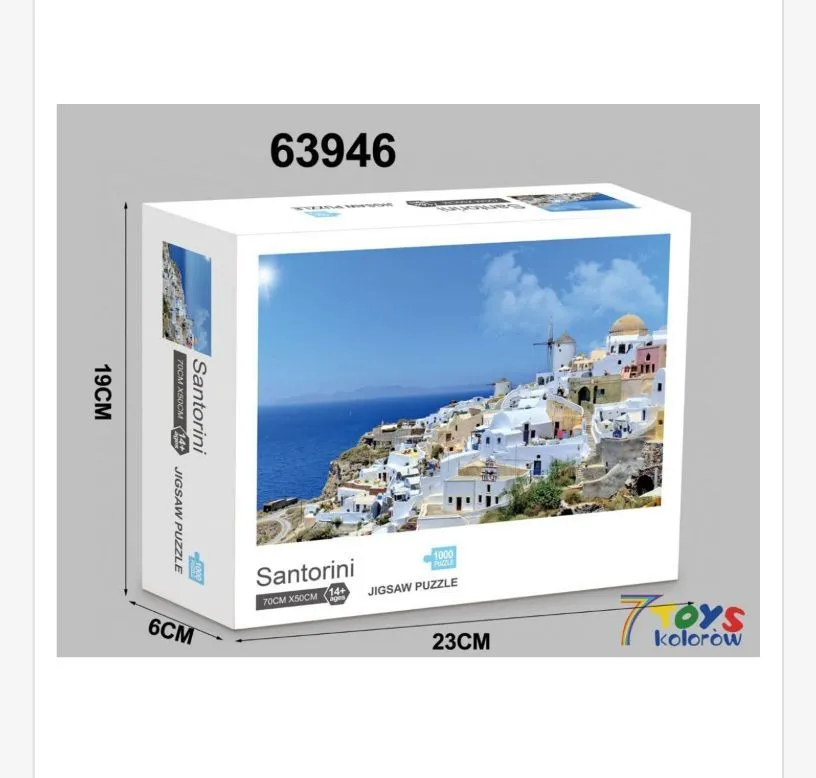 Puzzle Santorini 1000 elementów 23x6x19 cm