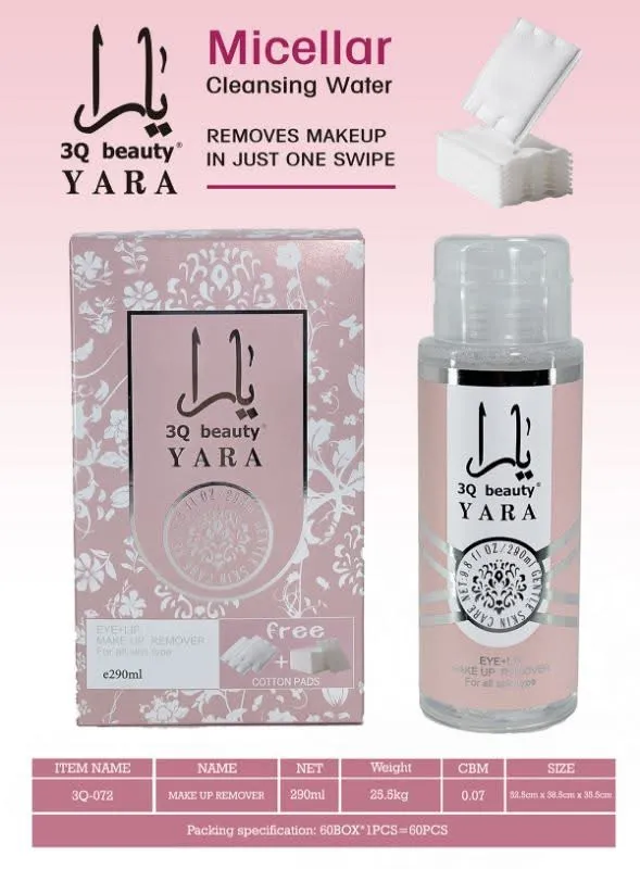 Woda Micelarna YARA 290ml do demakijażu