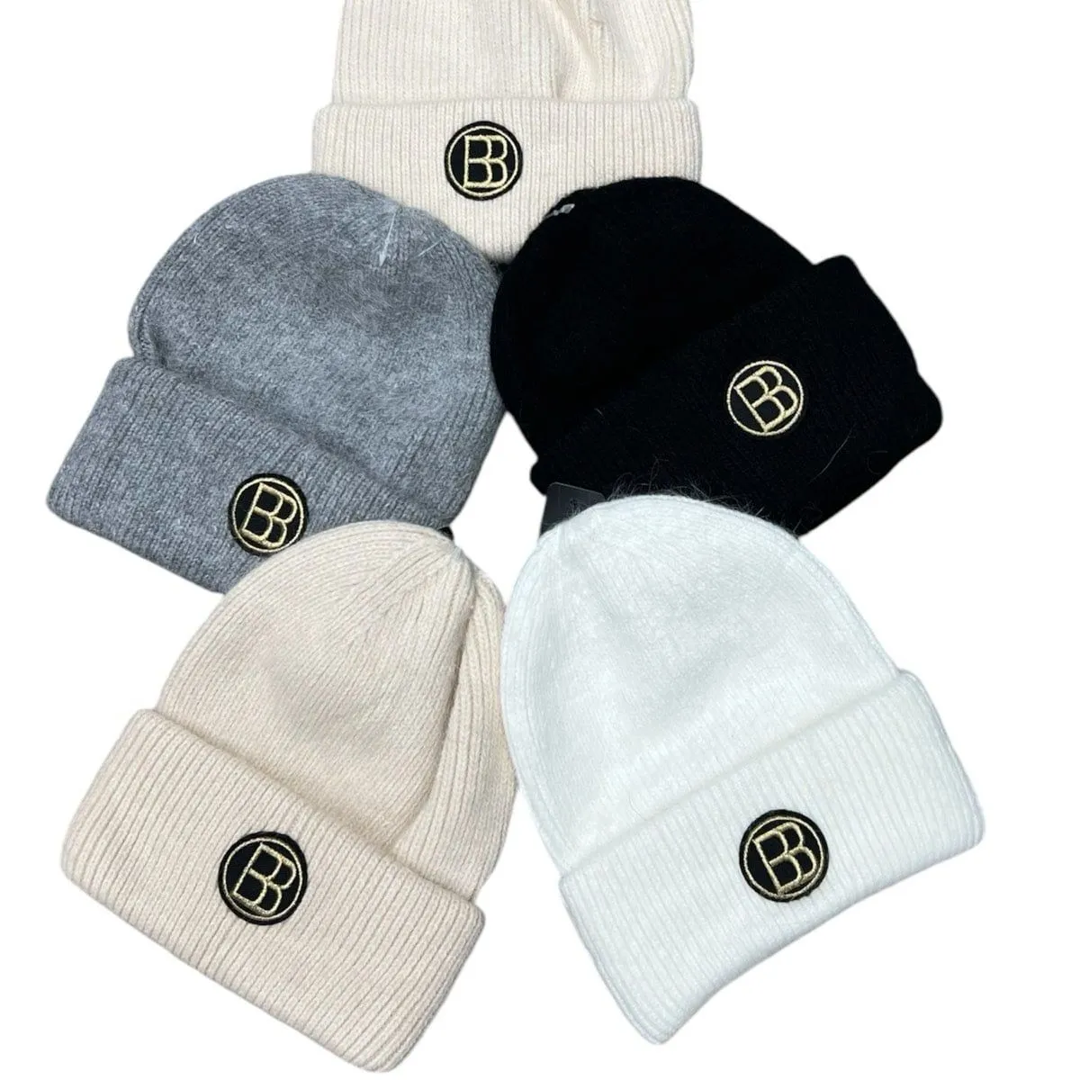 Czapka damska beżowa M 0216711 Angora Viscosa