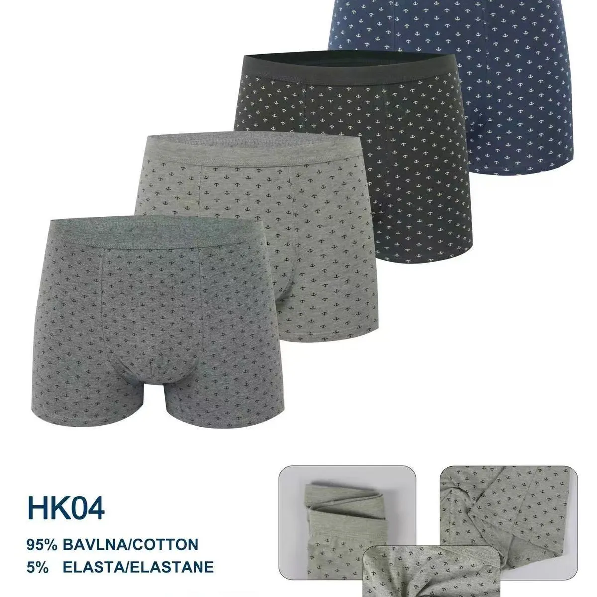 Bielizna męska bokserki HK04 bawełna 95% + 5% elastan M-L-XL-XXL
