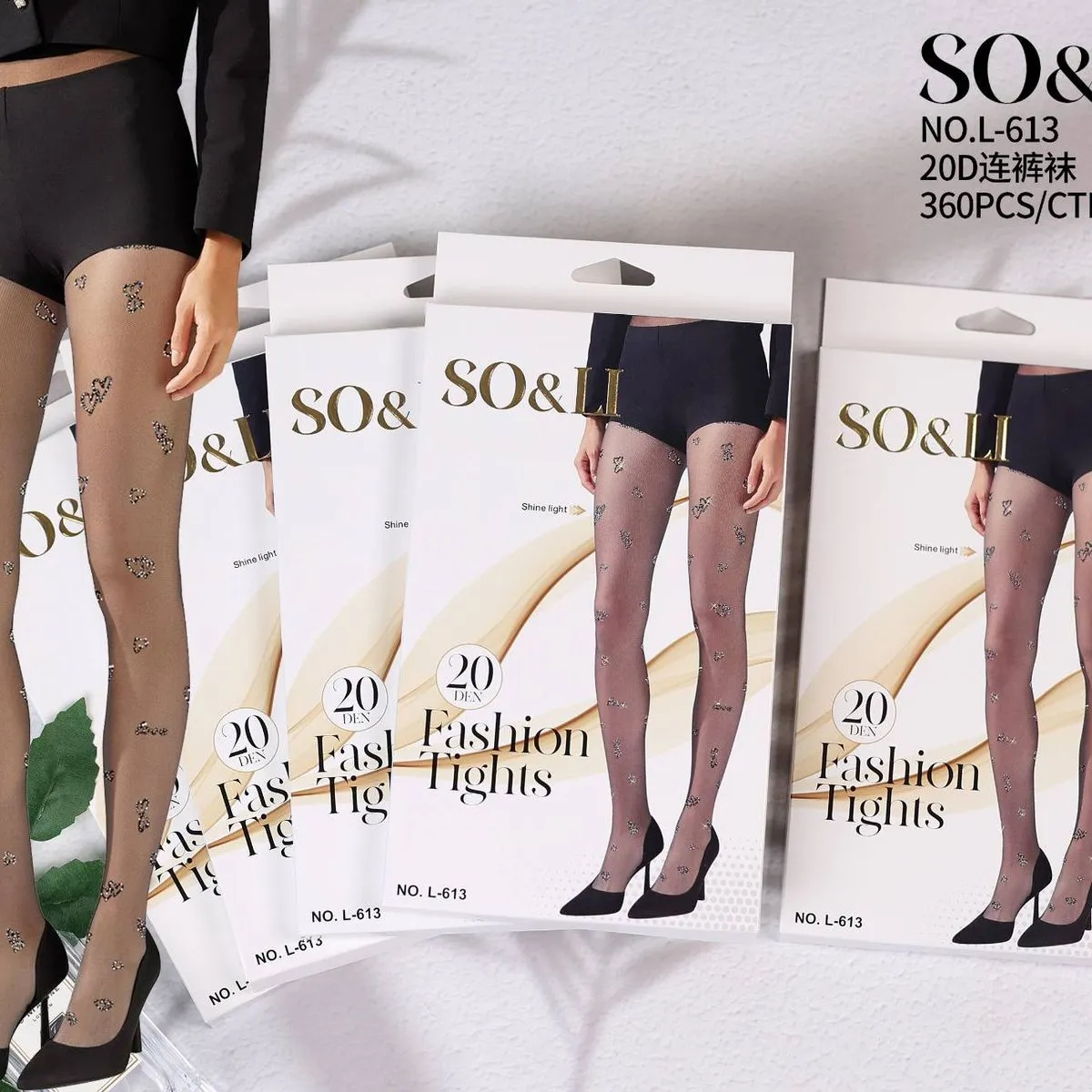 Rajstopy damskie S&O NO-L613 Fast Fashion wzorzyste
