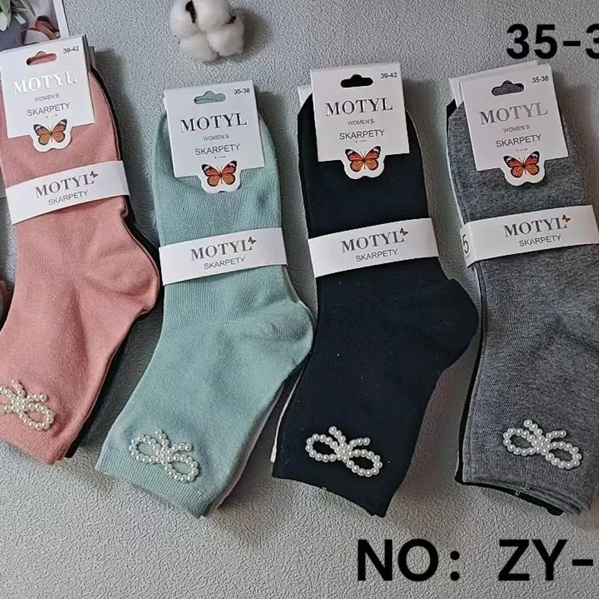 Skarpetki damskie Motyle ZY-309 rozmiary 35-38
