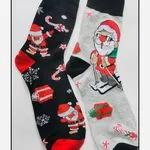 Skarpety damskie świąteczne wzór Santa 40-43/44-46