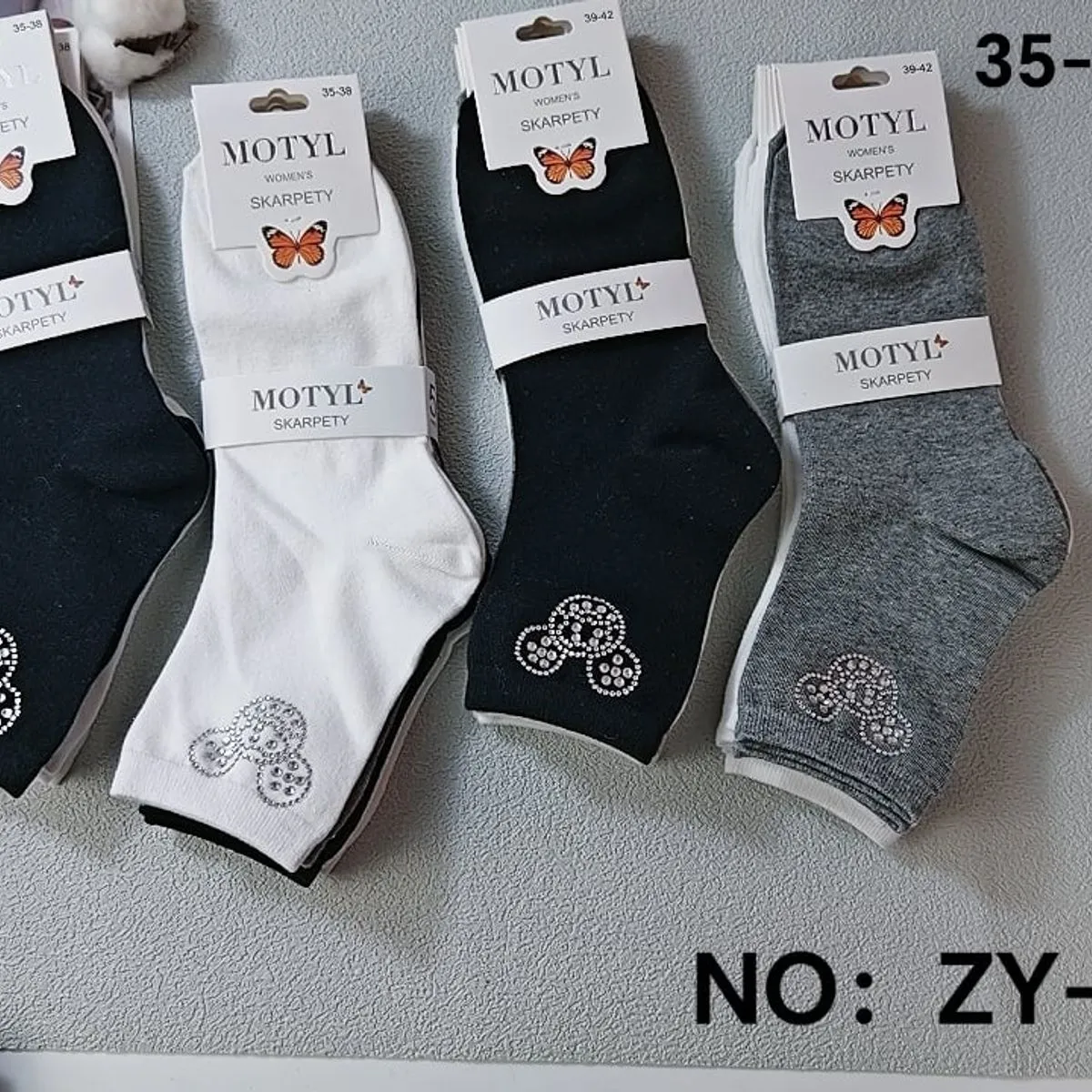 Skarpetki damskie Motyl 4 pary NO: ZY-307