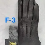 Rękawiczki męskie skórzane F-3 czarne