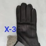 Rękawiczki męskie skórzane czarne X-3