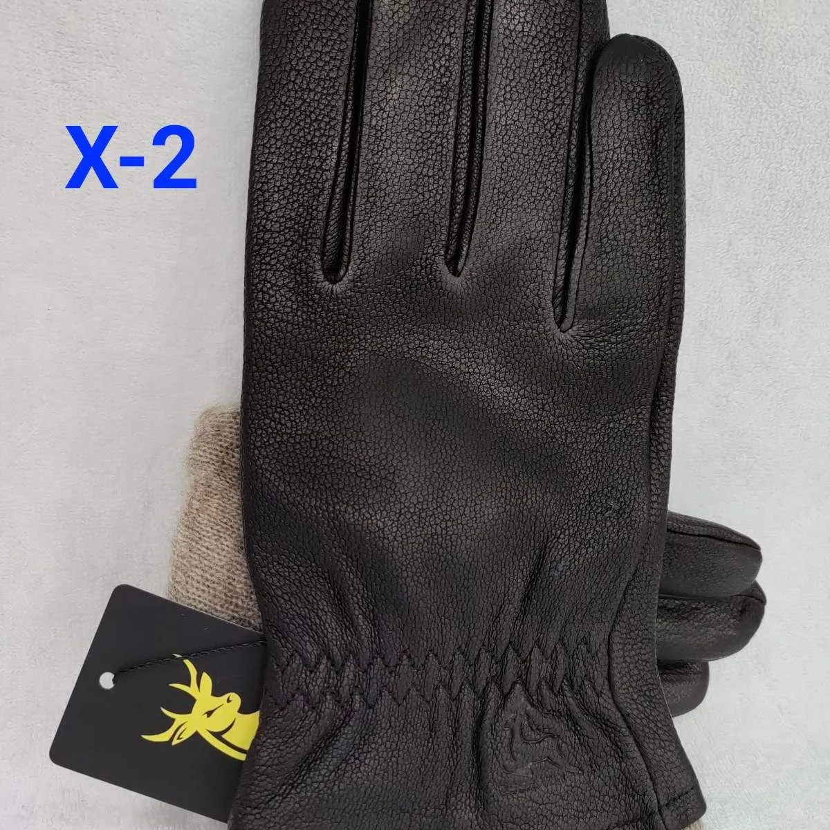 Rękawiczki męskie skórzane czarne X-2