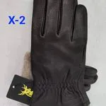 Rękawiczki męskie skórzane czarne X-2