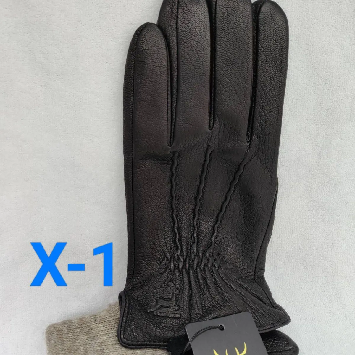 Rękawiczki męskie skórzane czarne X-1