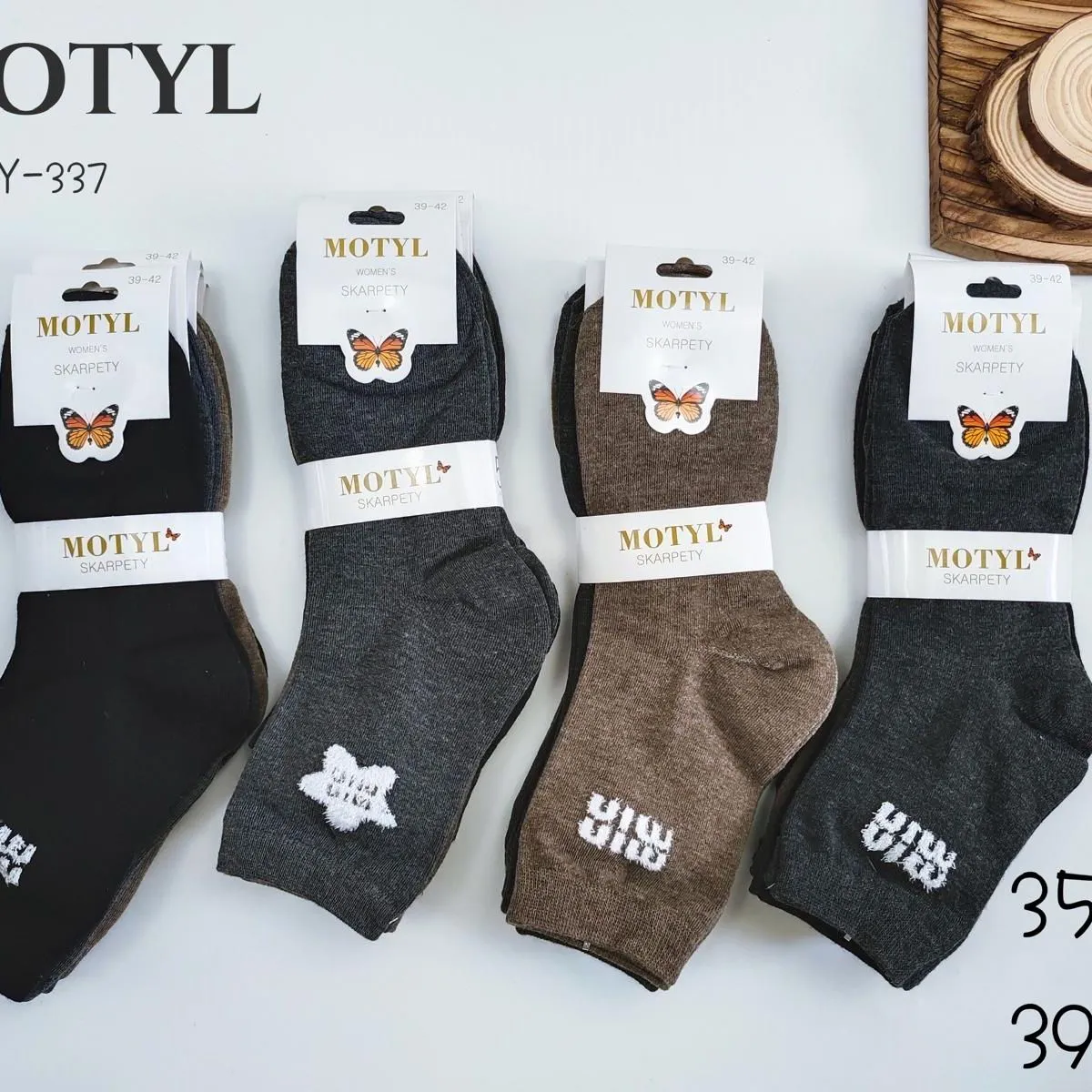 Skarpety damskie Motyl NO-ZY-397 rozmiary 35-38/39-42