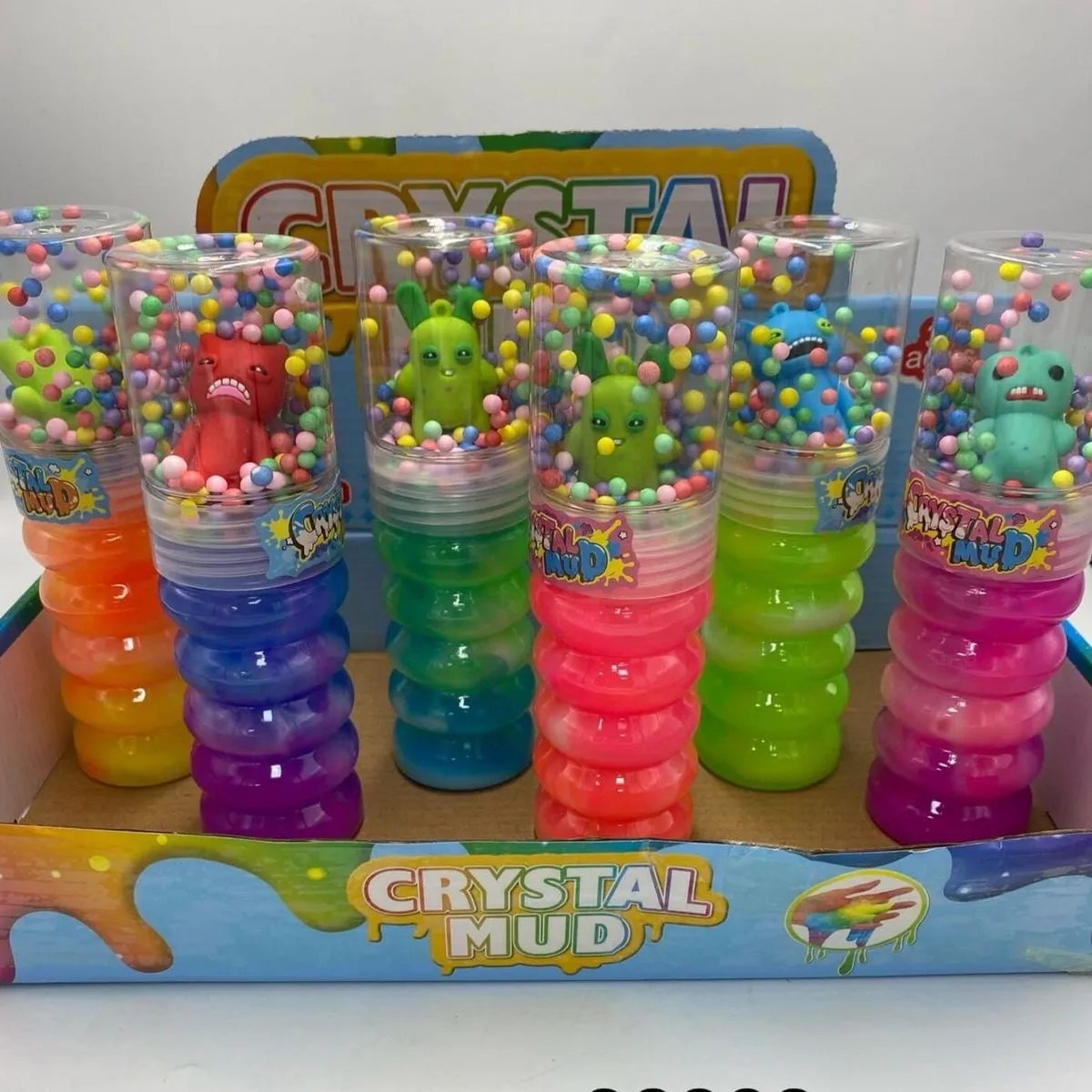Zabawki Slime Crystal Mud w tubach, 12 szt
