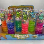 Zabawki Slime Crystal Mud w tubach, 12 szt