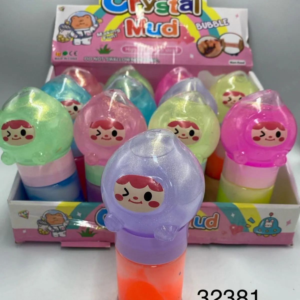 Zabawki Crystal Bubble Mud Slime w słoiczkach