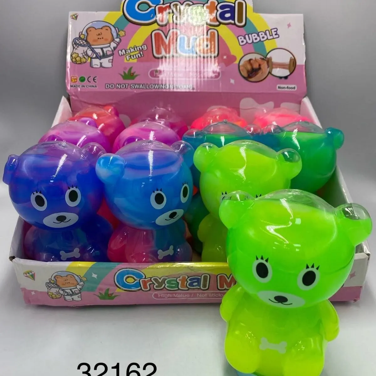 Zabawki Slime Crystal Bubble z misiem 12 szt