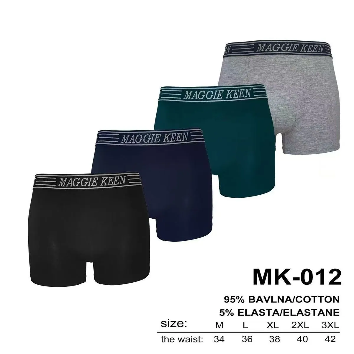 Boserki męskie Maggie Keen MK-012, rozmiary M-XXL, 4 szt.