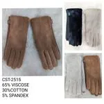 Rękawiczki damskie futrzane 70% wiskoza 30% bawełna 5% spandex