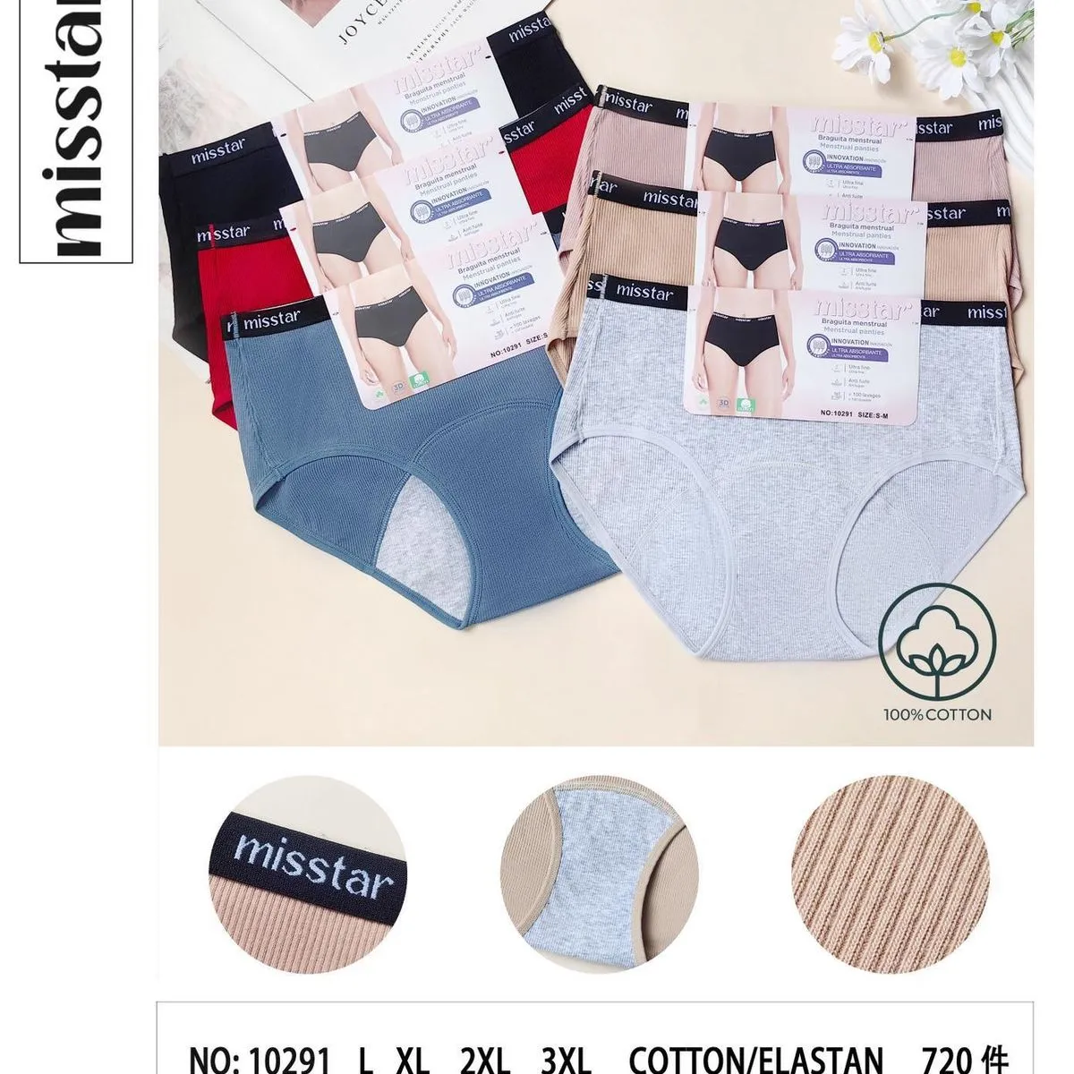 Majtki damskie Missstar bawełniane XL-3XL NO:10291