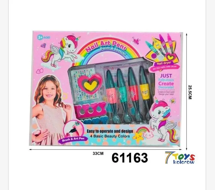 Zestaw do Makijażu dla Dzieci Nail Art Pens z Suszarką