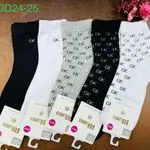 Skarpetki damskie DD24-25 z nadrukiem GK, 3-pack czarny/biały/szary