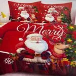 Komplet Pościeli 160/200 3cz Święty Mikołaj Merry Christmas