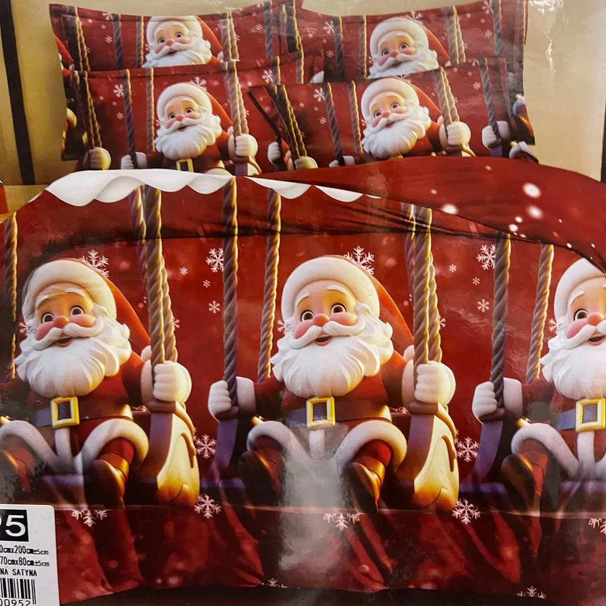 Komplet Pościel 160/200 3cz Mikrosatyna Santa Claus