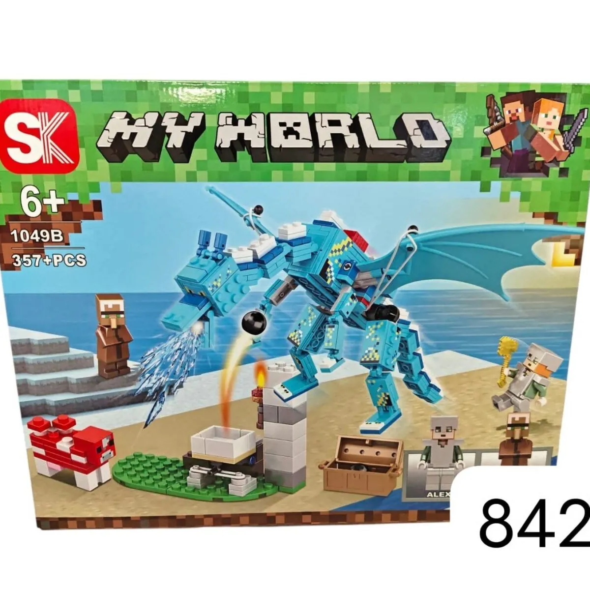 Klocki Minecraft smok 357+PCS 1049B