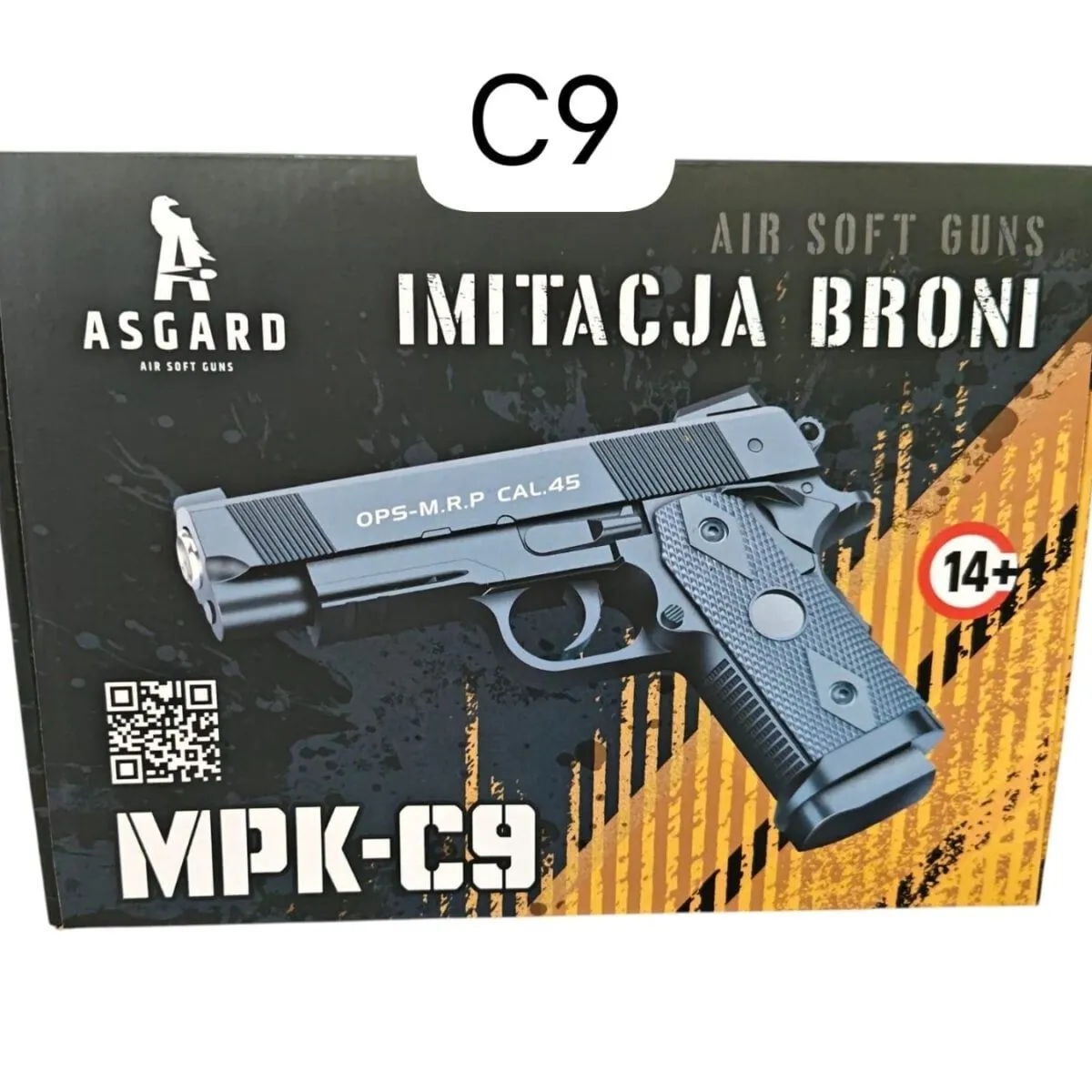Pistolet metalowy MPKC-9 Asgard imitacja broni air soft