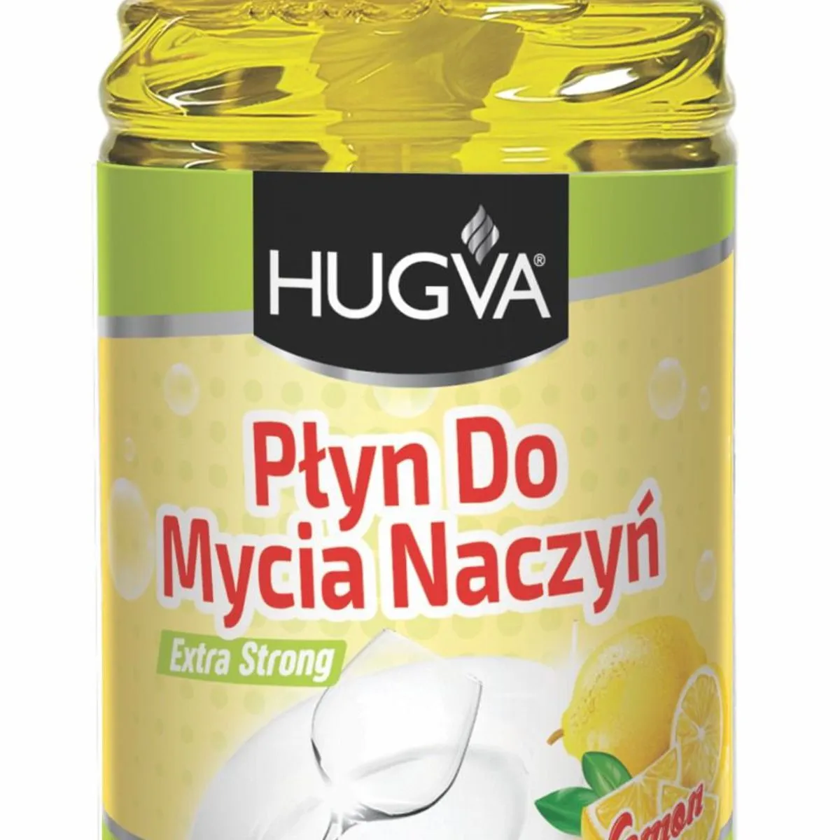 HUGVA Płyn do Naczyń Extra Strong z Gąbką Cytryna 1L