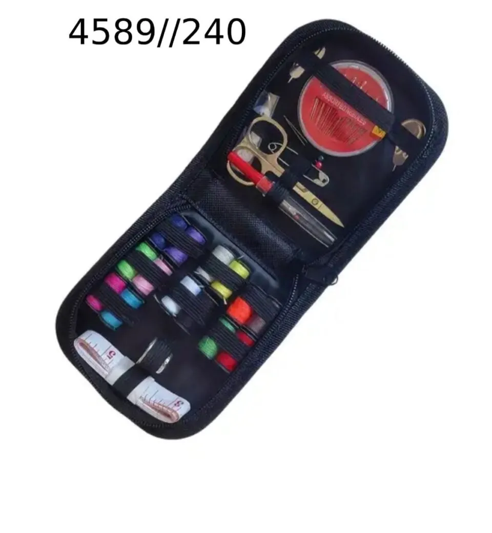 Zestaw krawiecki do szycia z nićmi w etui na zamek 4589/2440