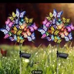 Lampa Solarna LED Motyle Kolorowe - Zestaw 6 szt.