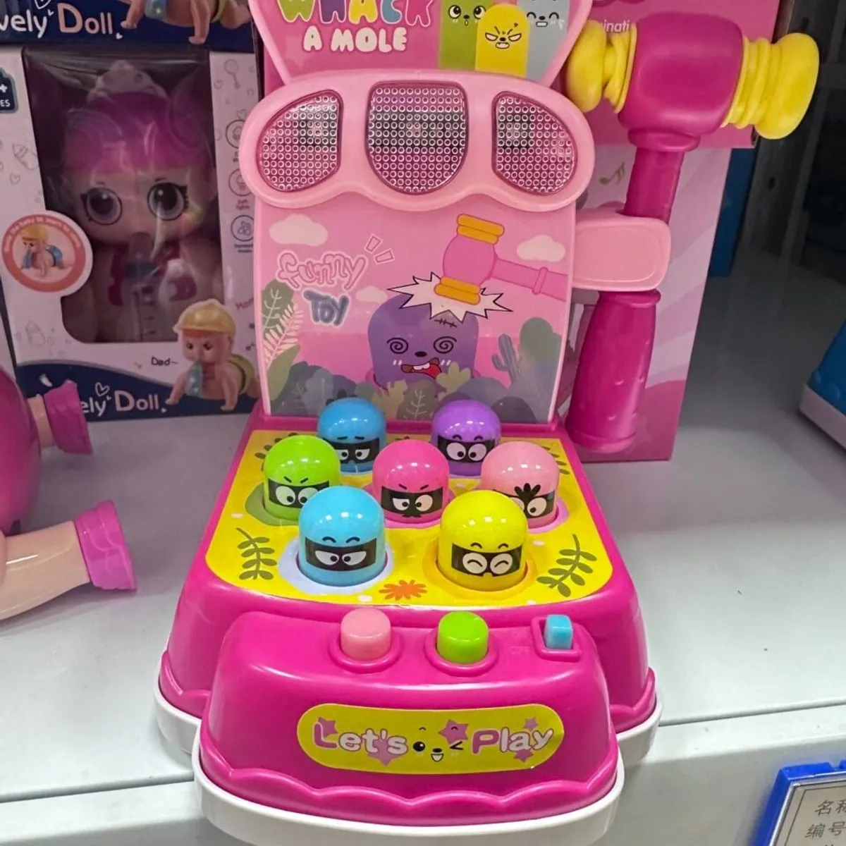 Mini Zabawki Whack A Mole Gra Zręcznościowa z Młotkiem 6 szt.
