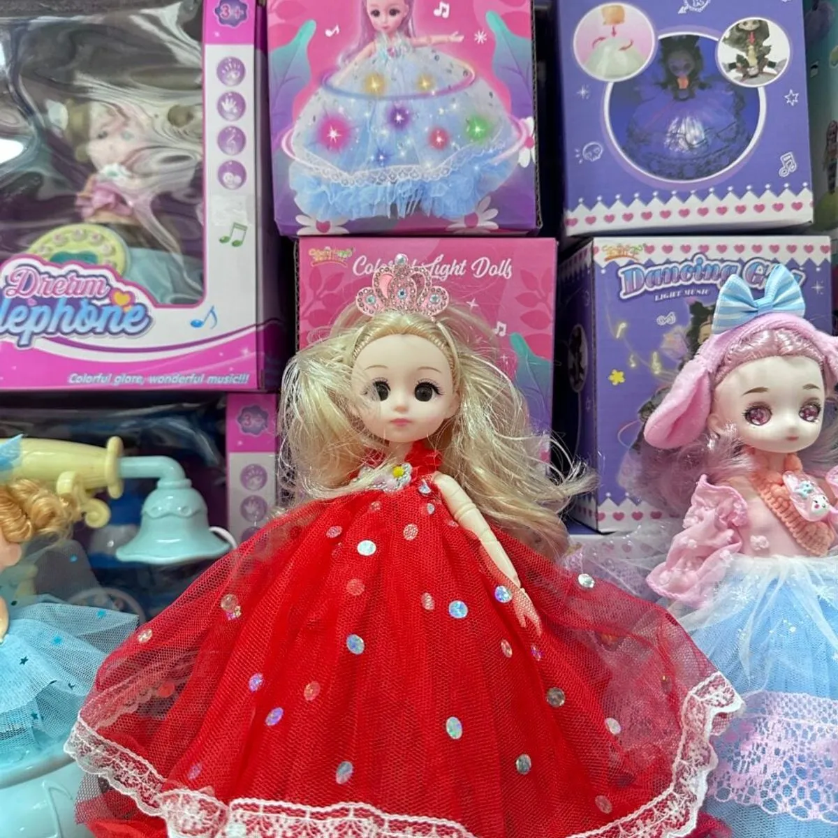 Muzyczna Lalka Świetlna Colorful Light Dolls, Suknia LED