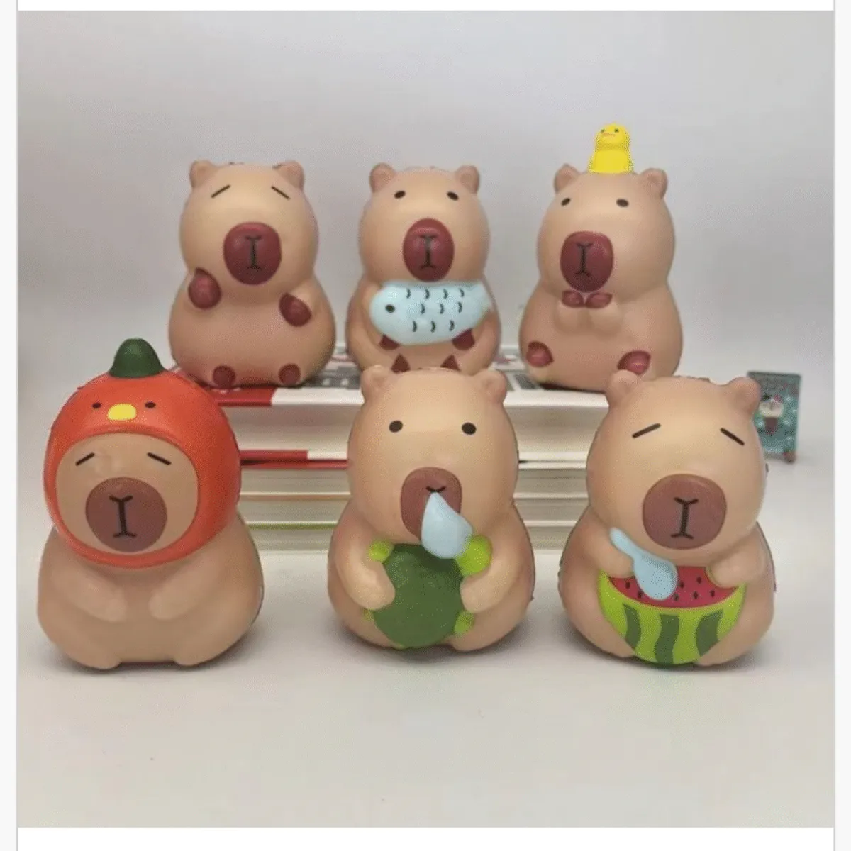 Zabawka Squishy Kapibara - Mix Wzorów Antystresowych, 24 szt.