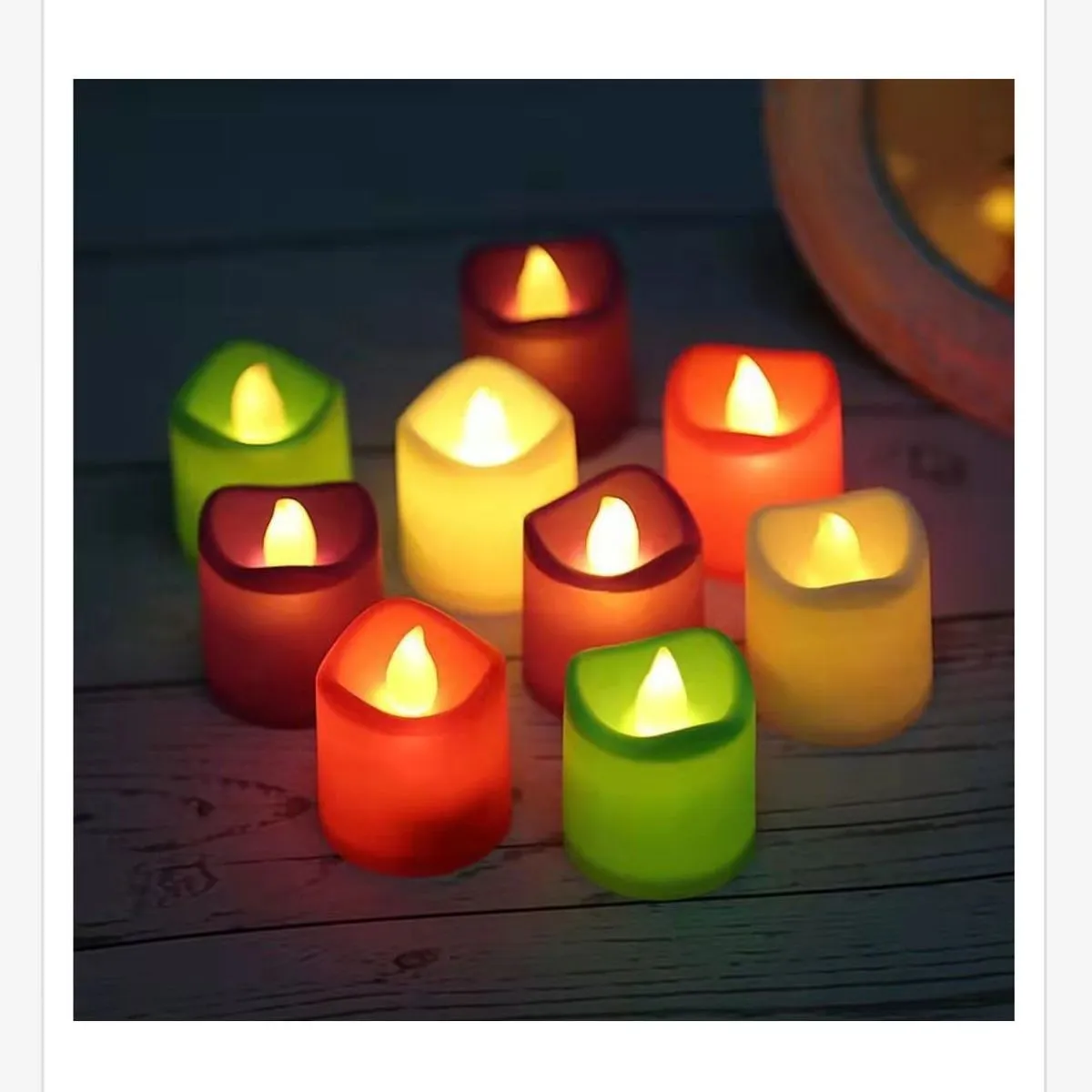 Świeca Elektryczna 3.70x4.50cm Wielokolorowa LED