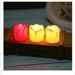 Świeca Elektryczna LED 4x5cm Czerwona Żółta