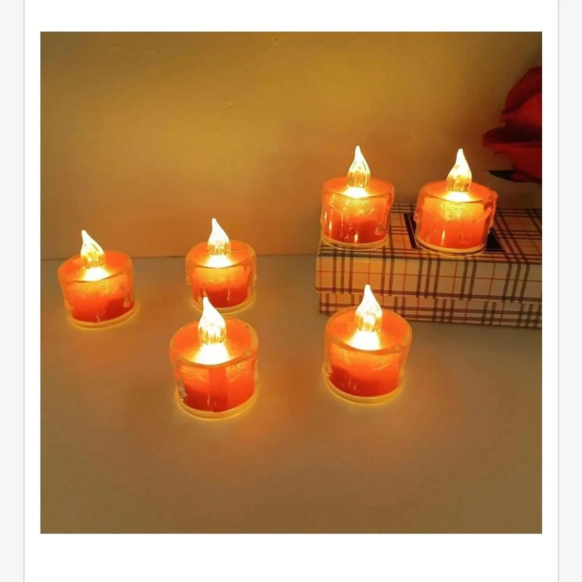 Świeca Elektryczna 4x5cm Pomarańczowa LED