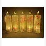 Świeca Elektryczna LED 12cm z Sercami Love You