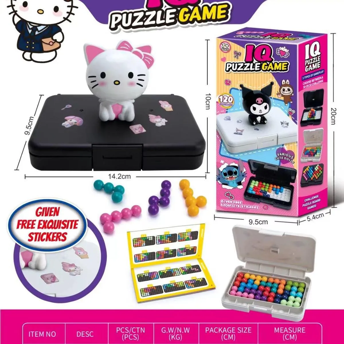 IQ Puzzle Game Zabawka Logiczna z Naklejkami