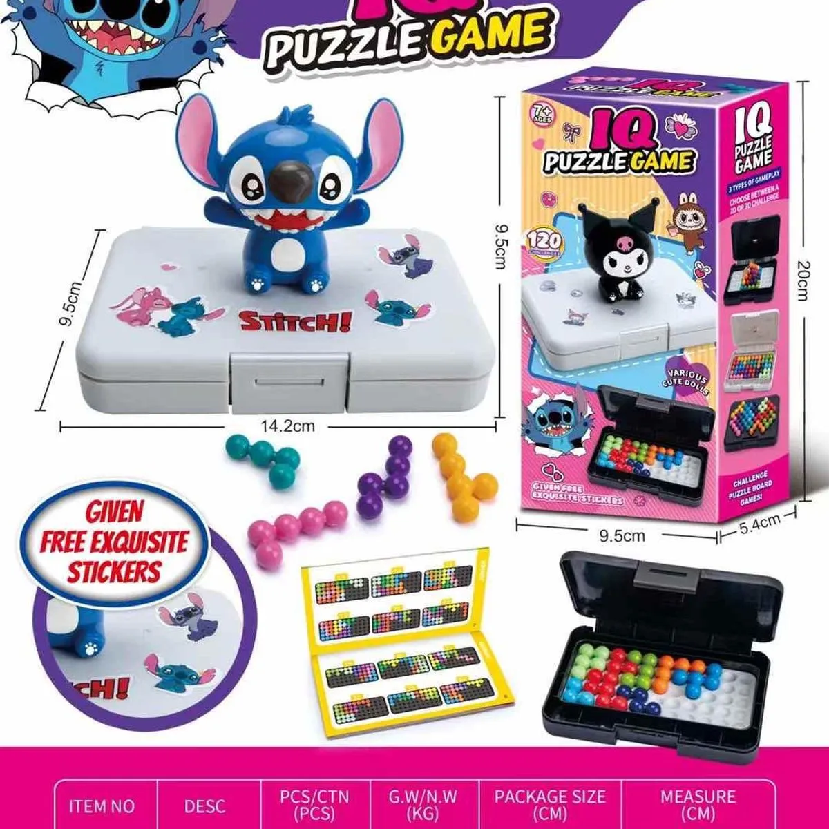 IQ Puzzle Game Stitch Lilo & Stitch z naklejkami
