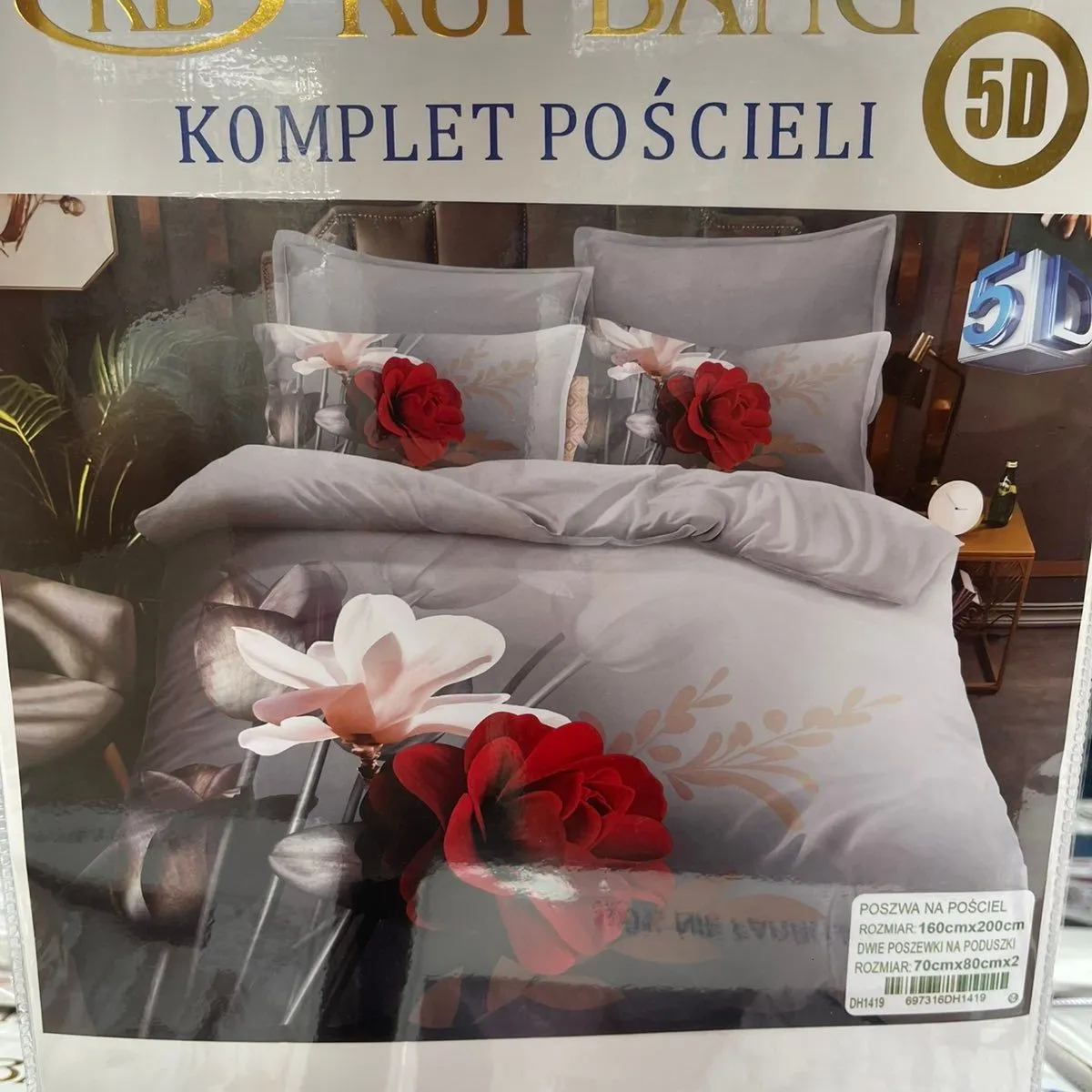 Komplet Pościeli 3cz RB Ruiui Bang 160/200 5D