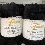 Koc Blanket 160x200 cm 100% Poliester Czarny