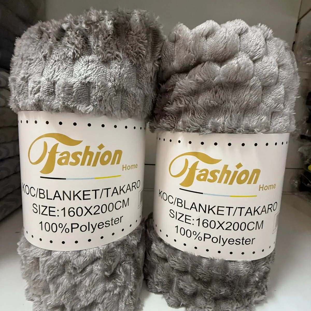Koce Fashion Home 160x200cm szary polar 100% poliester