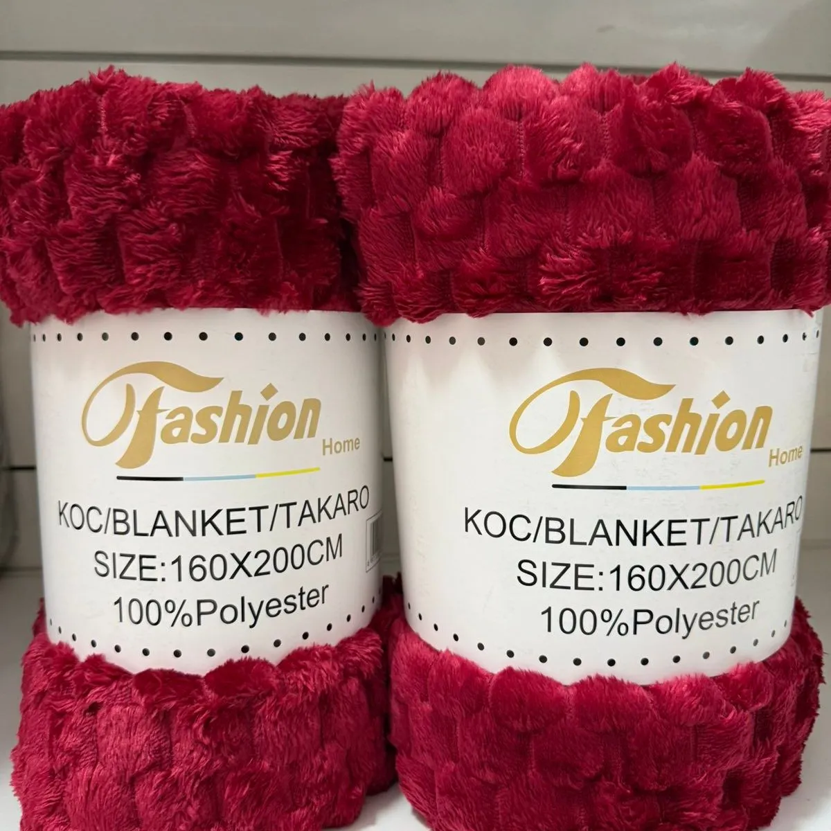 Koce Fashion Home 160x200cm 100% Poliester Czerwony