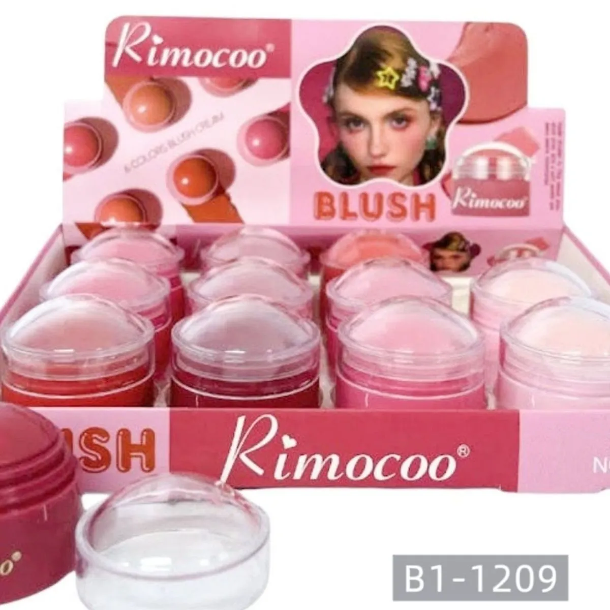 Rimoocoo Blush puder różowy do policzków 12 szt
