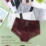 Majtki damskie bordowe 2XL-4XL 95% bawełna 5% elastan